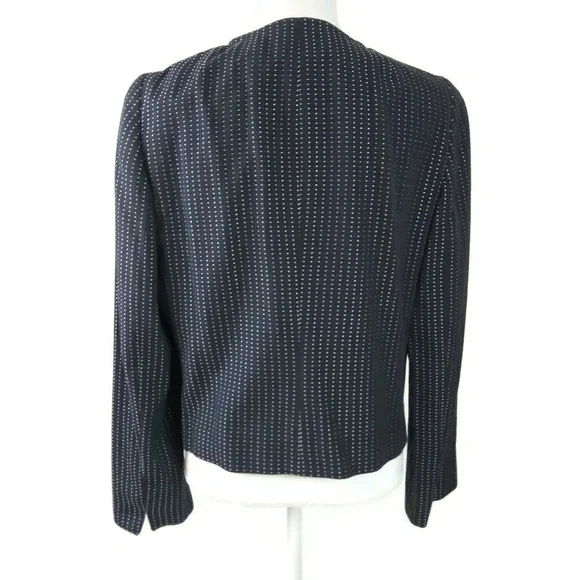 Akris Punto Tweed Zip Up Jacket Size 12 Office Work Corporate Designer Feminine - Picture 2 of 7